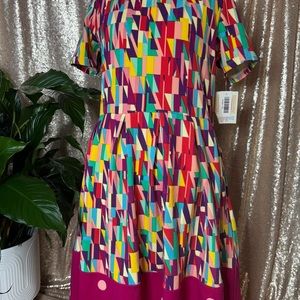 Colorful Geometric Print Dress